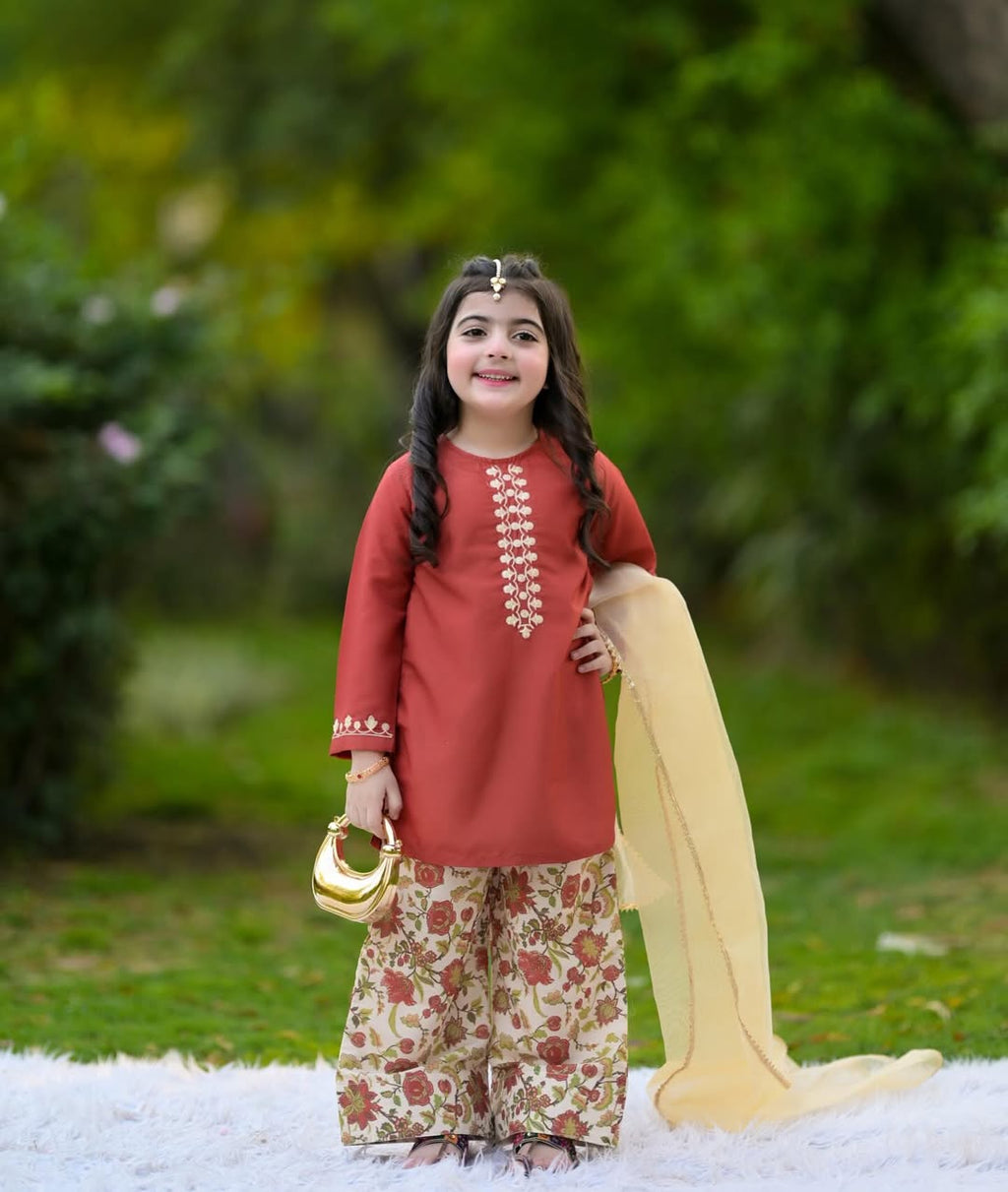 Kiara Rust Ethnic Set