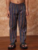 Blue Blossom Kurta Pyjama with Nehru Jacket – Boys