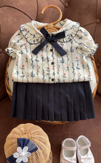 Classy Little Diva Looks Pleated Skirt Set
