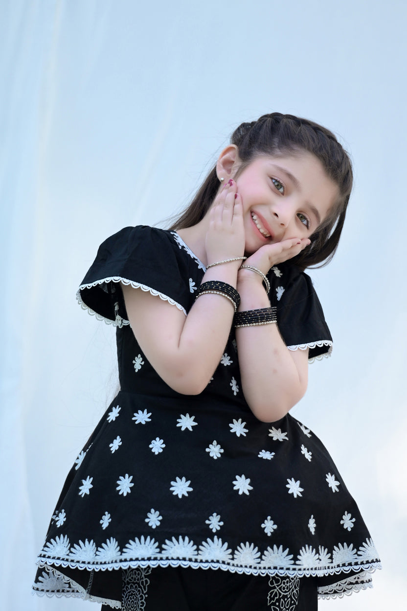 Midnight Bloom Kids Co-ord Set