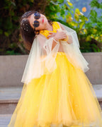 Yellow Bloom Ethnic Twirl Lehenga Set