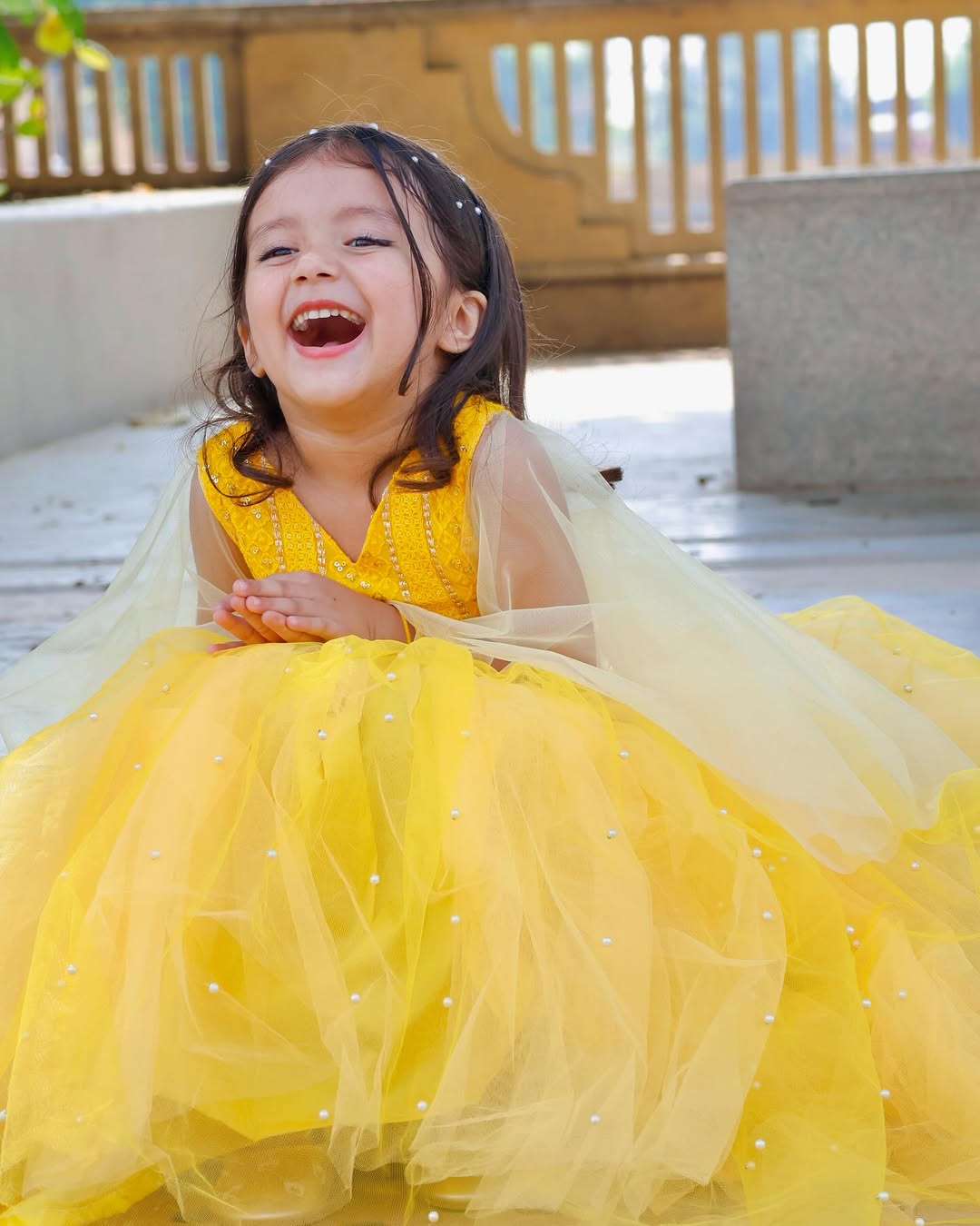Yellow Bloom Ethnic Twirl Lehenga Set