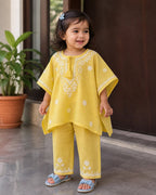 Elif Chikankari Kaftan Set