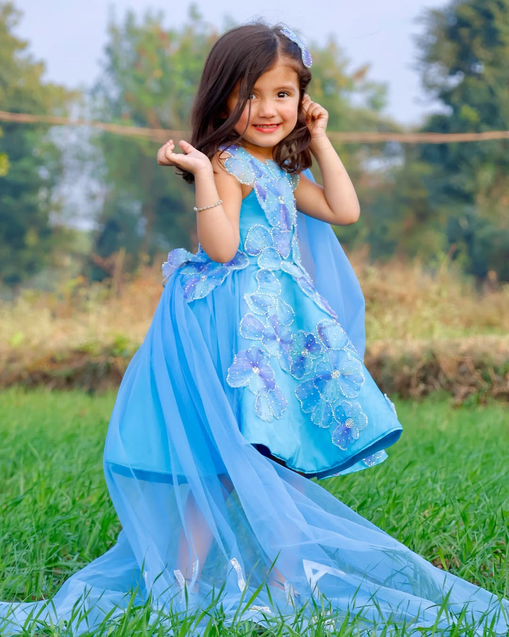 Ocean Bloom High-Low Dress