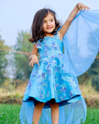 Ocean Bloom High-Low Dress