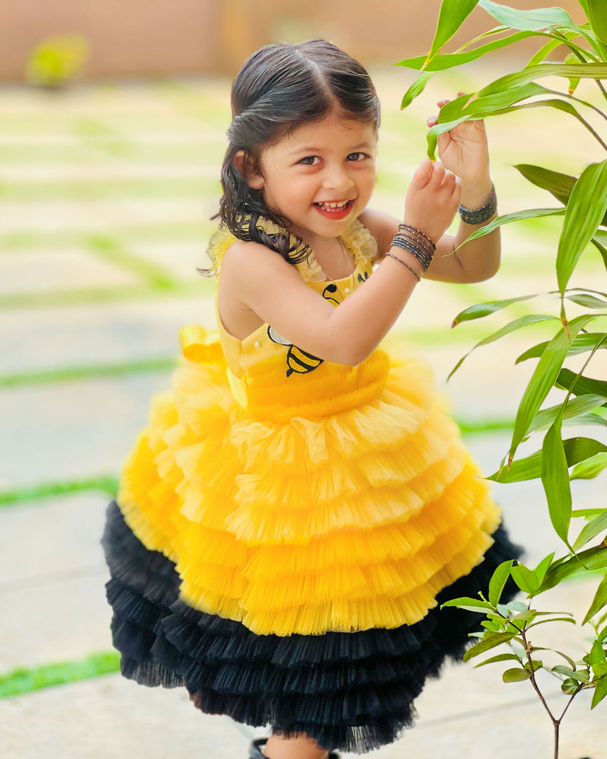 Bumble Spark Ruffle Party  Happy Twirls Gown