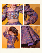 Ira Purple Bandhani Ghughri Designer Lehenga Choli