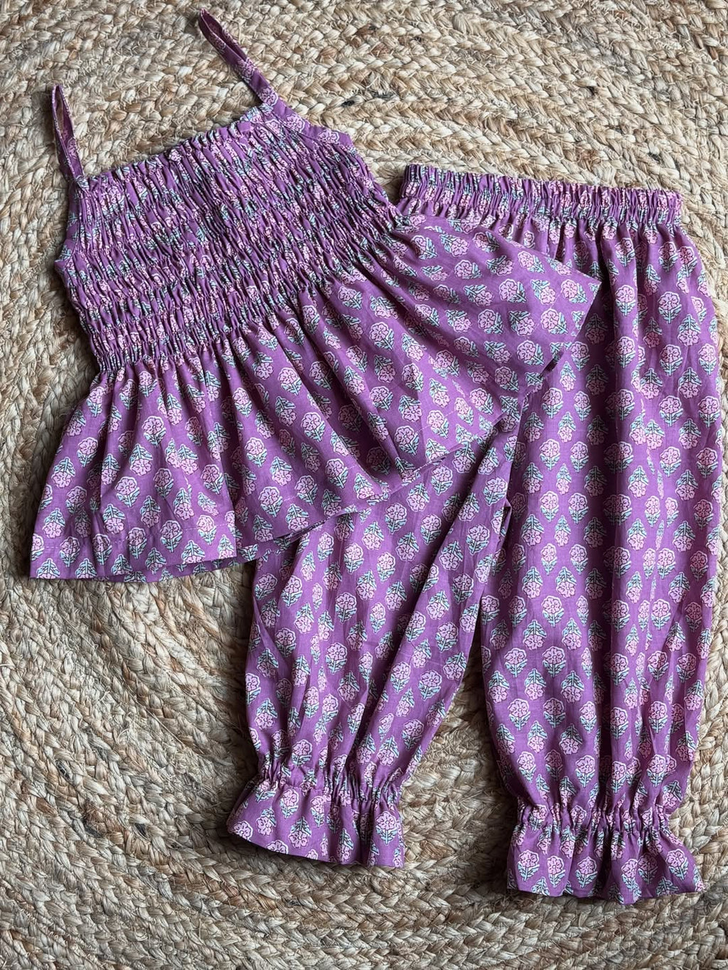 Lavender Pop Smocked Co-Ord Set
