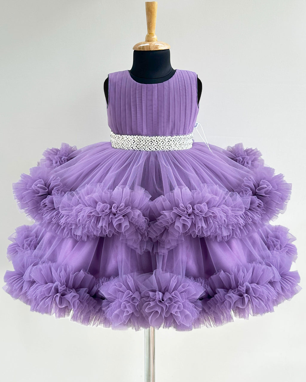Enchanted Fairy Layered Ruffle Birthday Party Wear Gown Dress