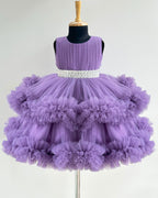 Enchanted Fairy Layered Ruffle Birthday Party Wear Gown Dress