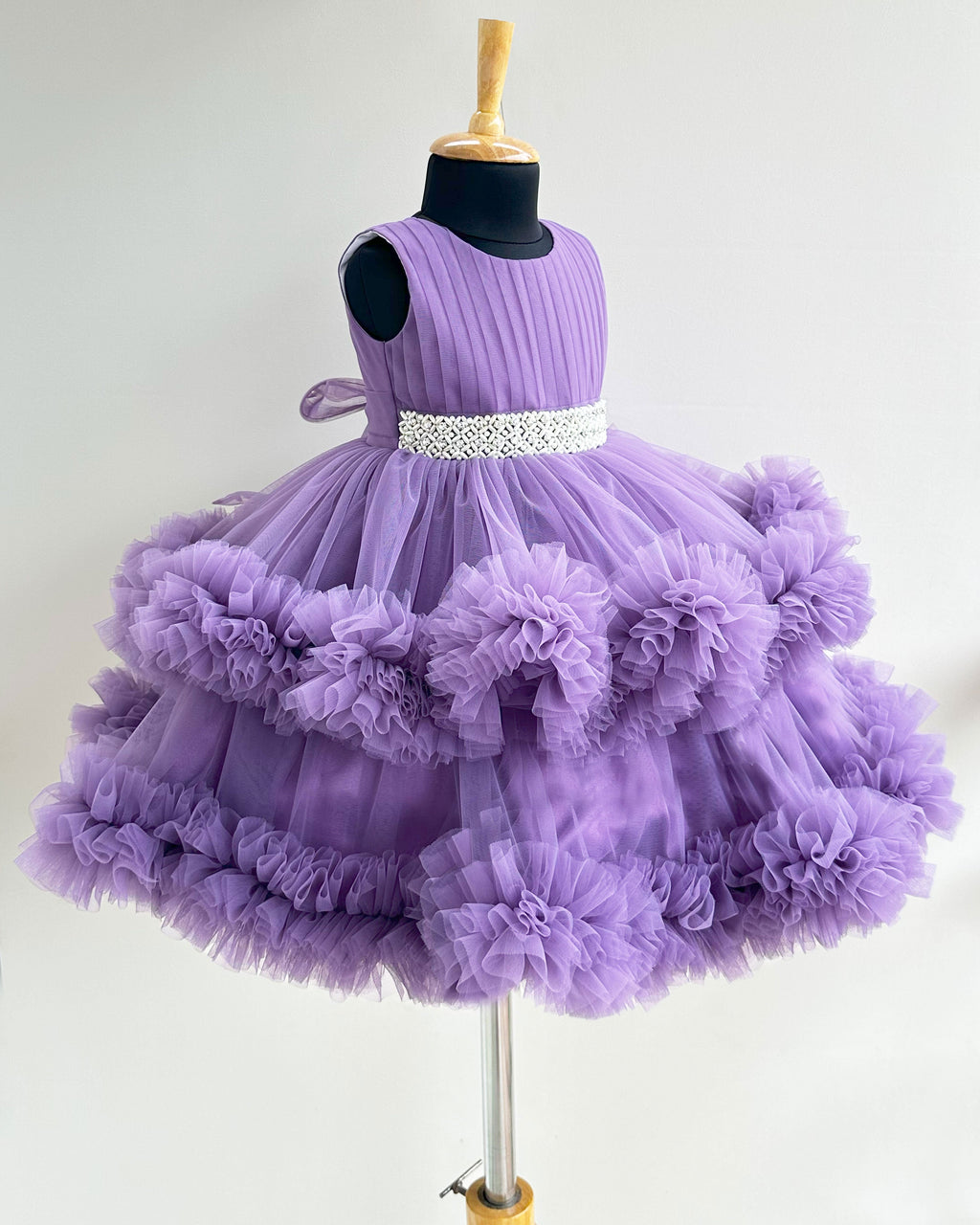 Enchanted Fairy Layered Ruffle Birthday Party Wear Gown Dress