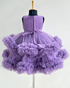Enchanted Fairy Layered Ruffle Birthday Party Wear Gown Dress