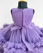 Enchanted Fairy Layered Ruffle Birthday Party Wear Gown Dress