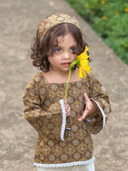 Little Zara Royal Heritage Kurti Palazzo Set
