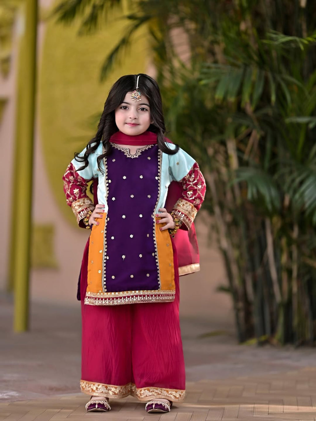 Aveline Royal Rang Palazzo Set