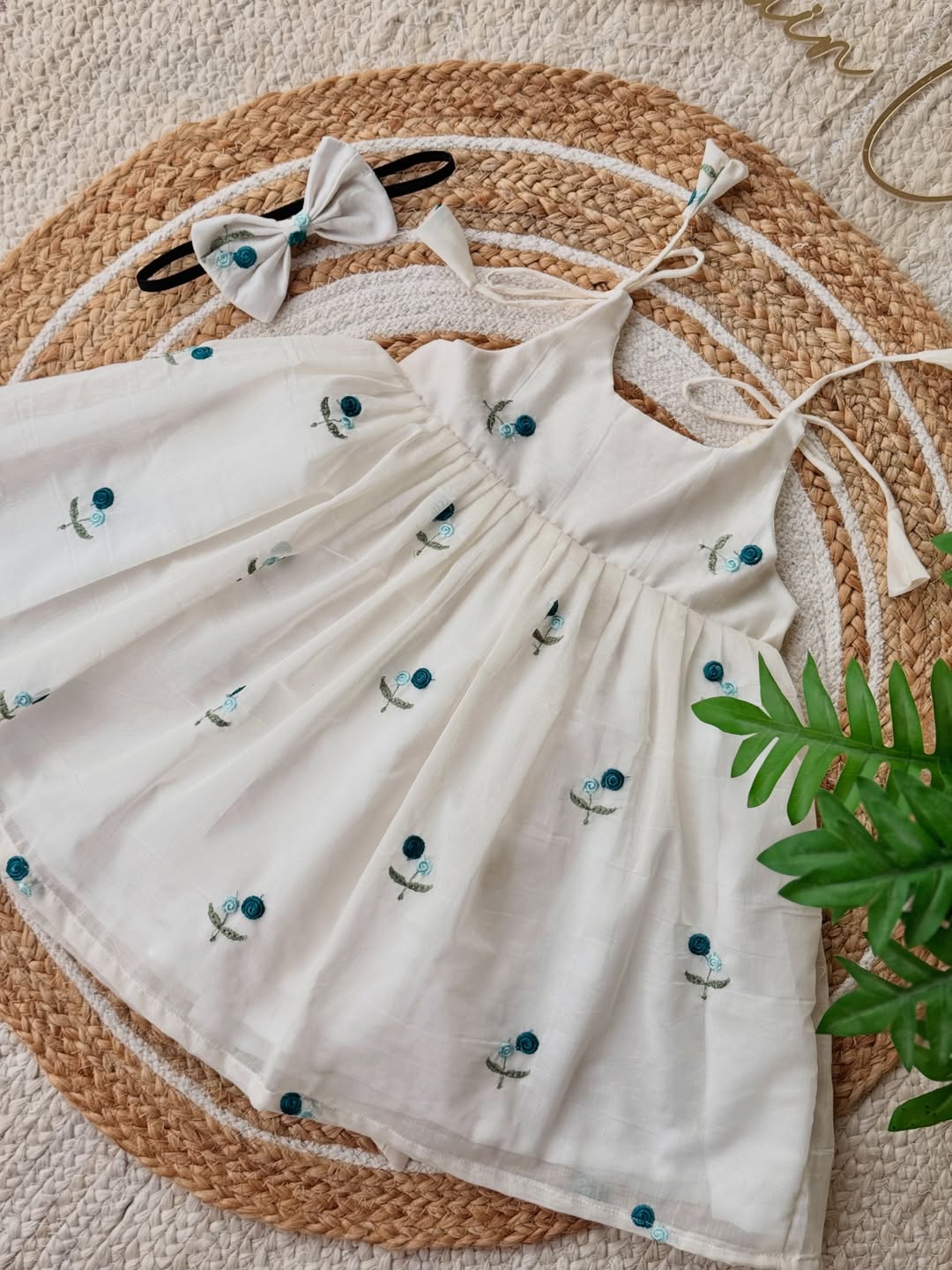 Ivory Bloom Kids Flare Dress Set