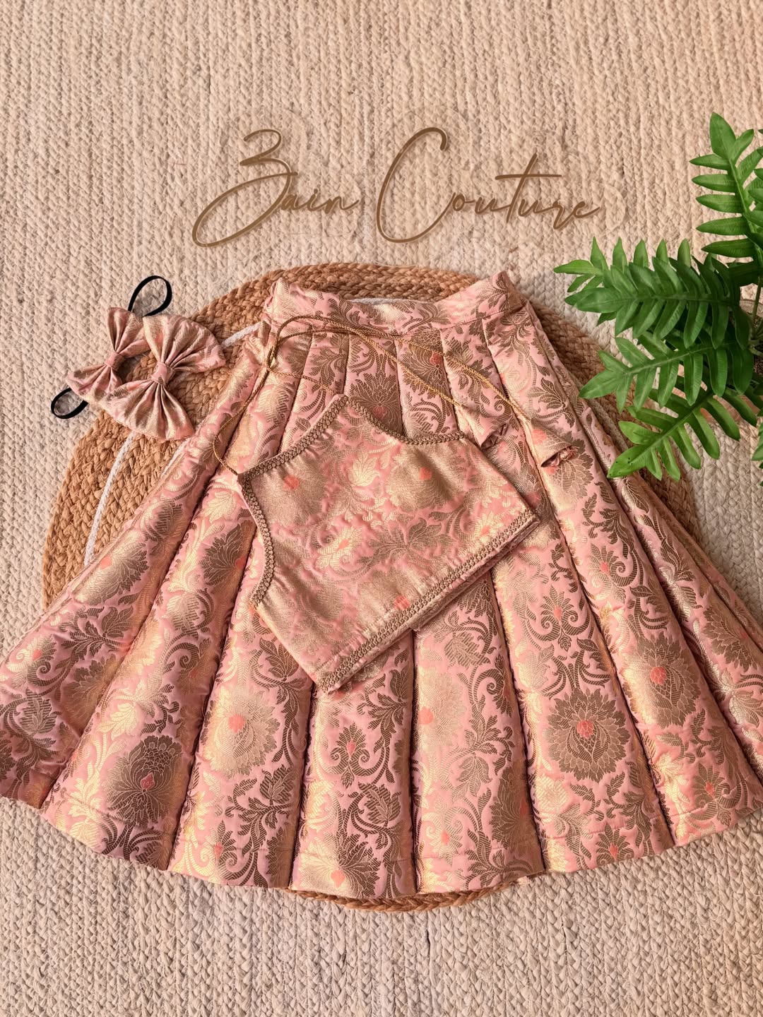 Eloria Blush Brocade Lehenga Set