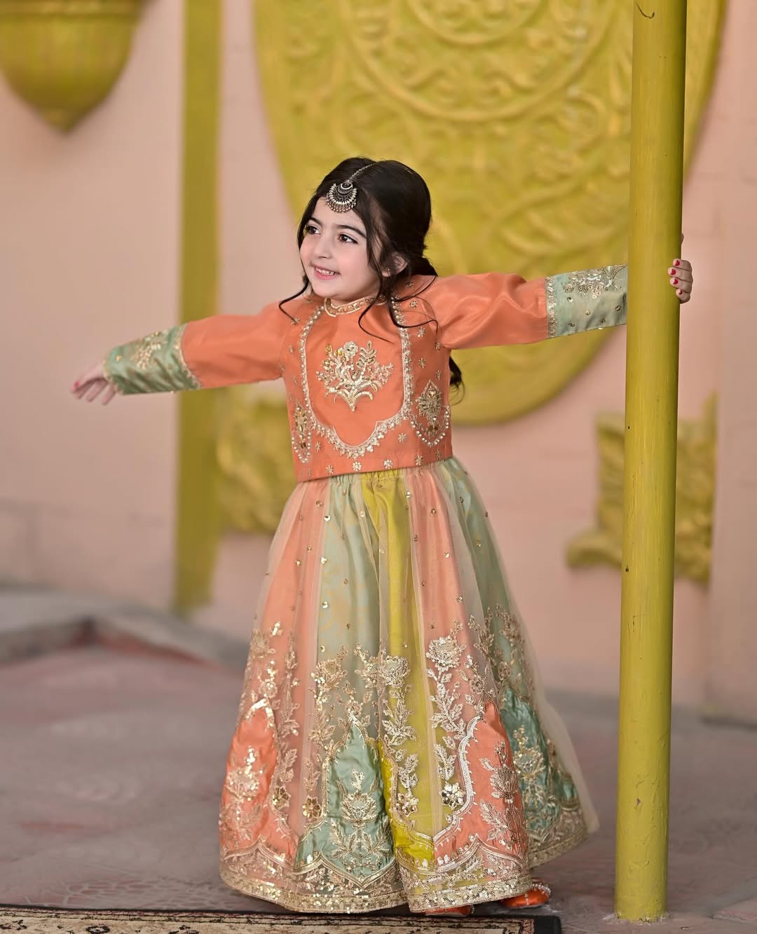 Myra Pastel Garden Lehenga
