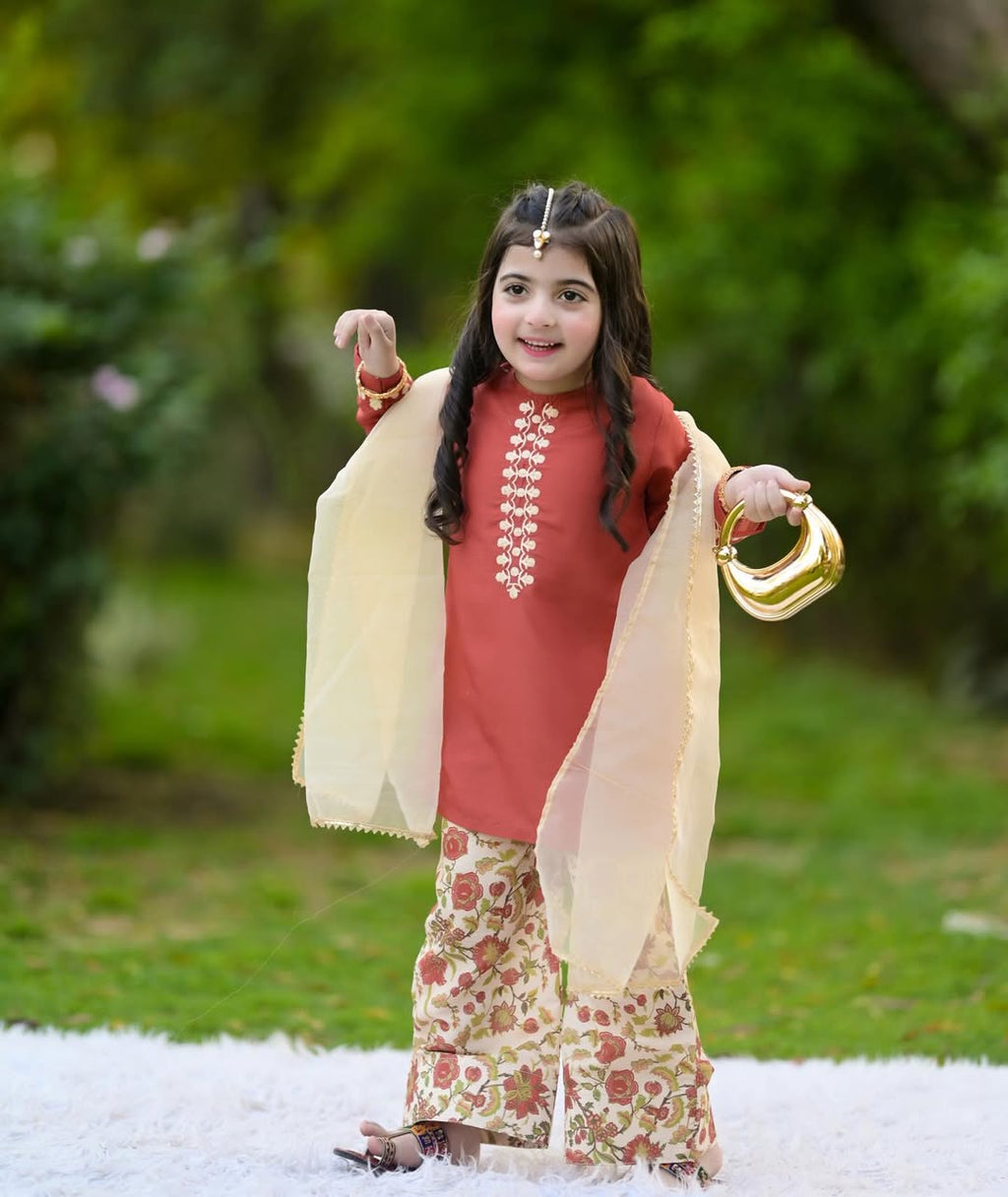 Kiara Rust Ethnic Set
