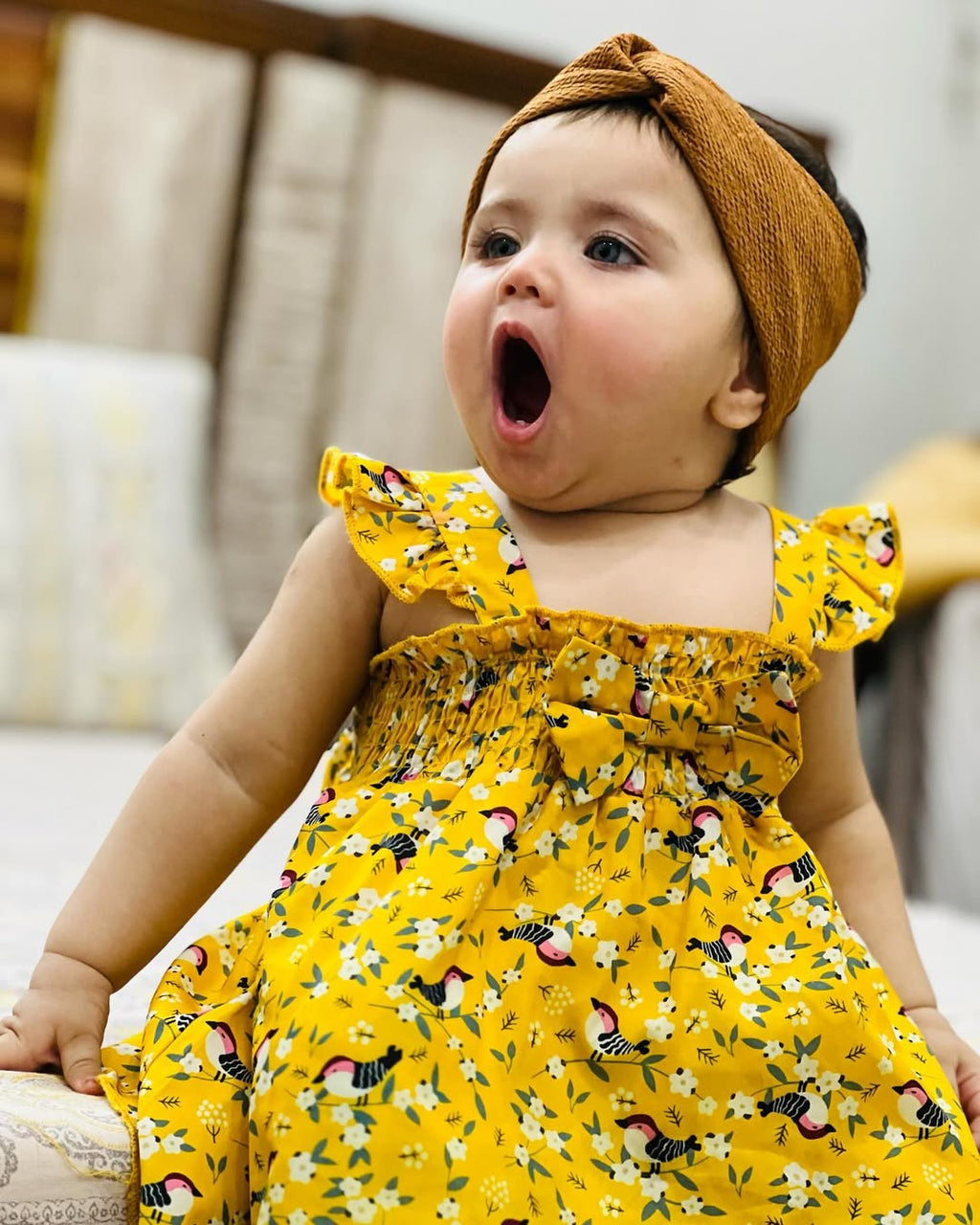 Aanya Yellow Bloom Dress