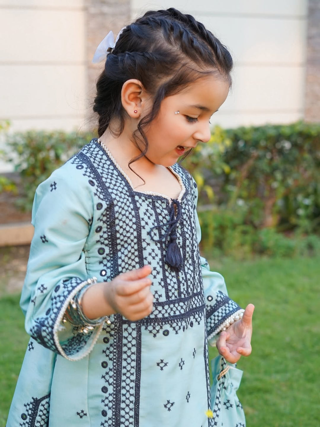Zehra Mint Elegance Kurta Palazzo Set