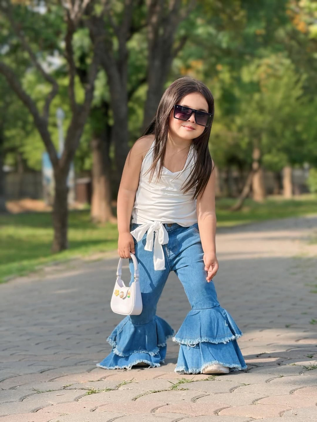 Chic Little Diva Flared Denim Set