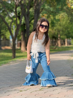 Chic Little Diva Flared Denim Set