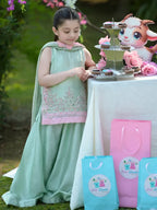 Elmyra Mint Embroidered Festive Set