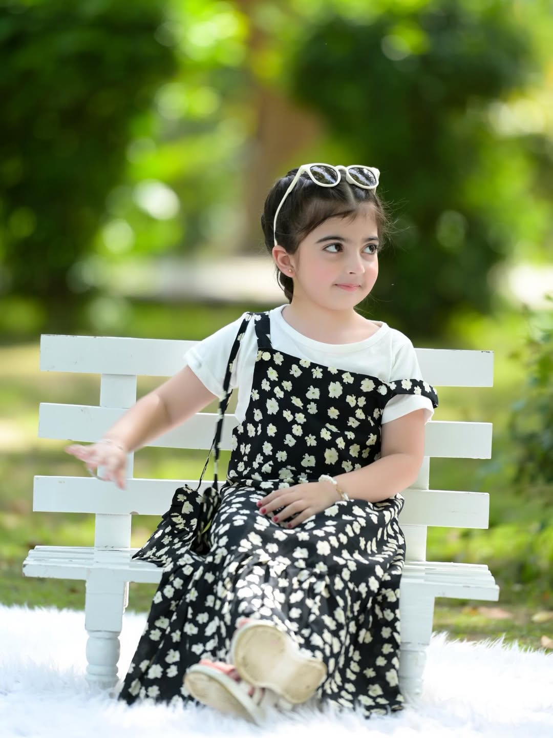 Moonlit Petal Girls Dress