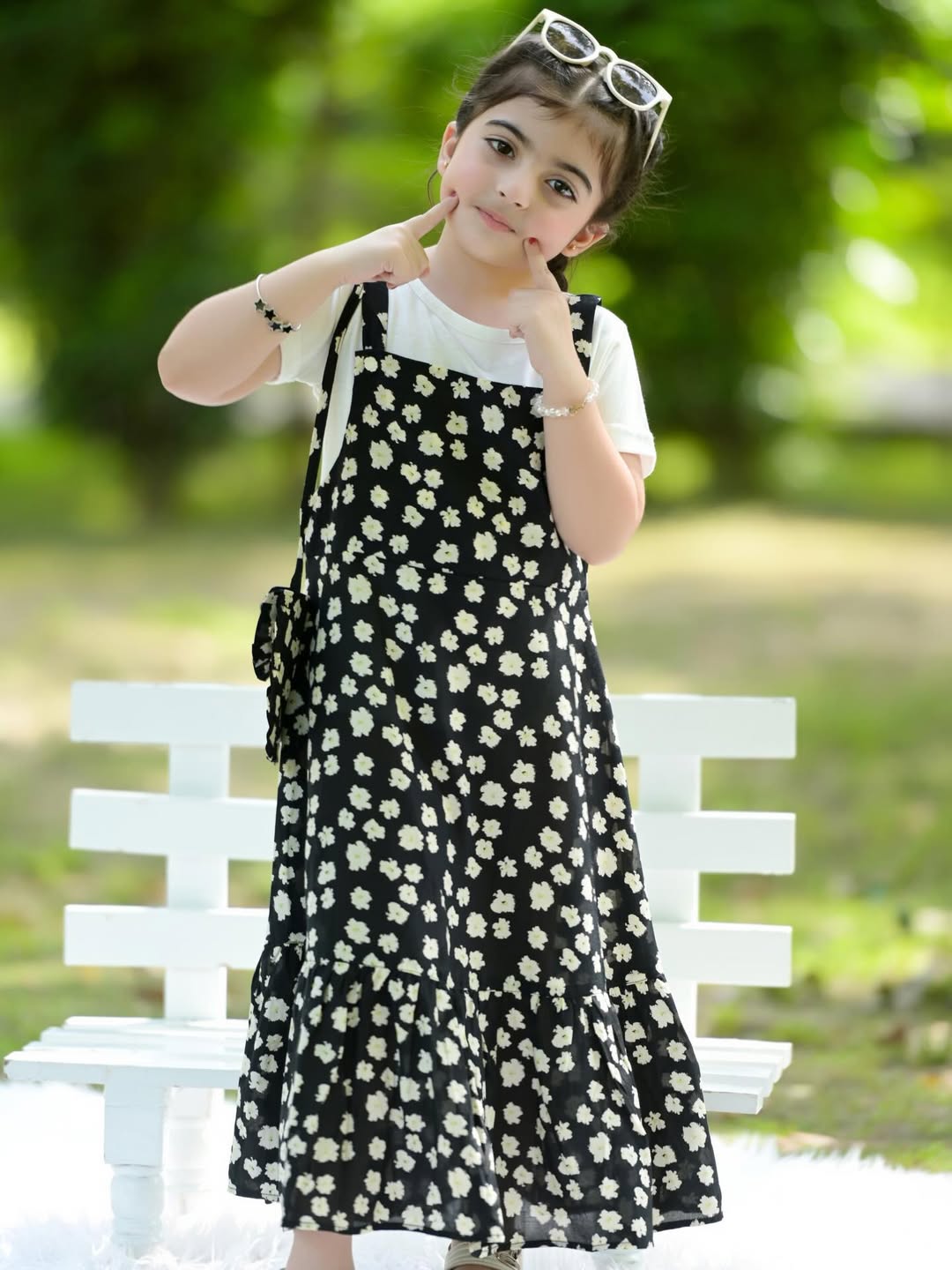 Moonlit Petal Girls Dress