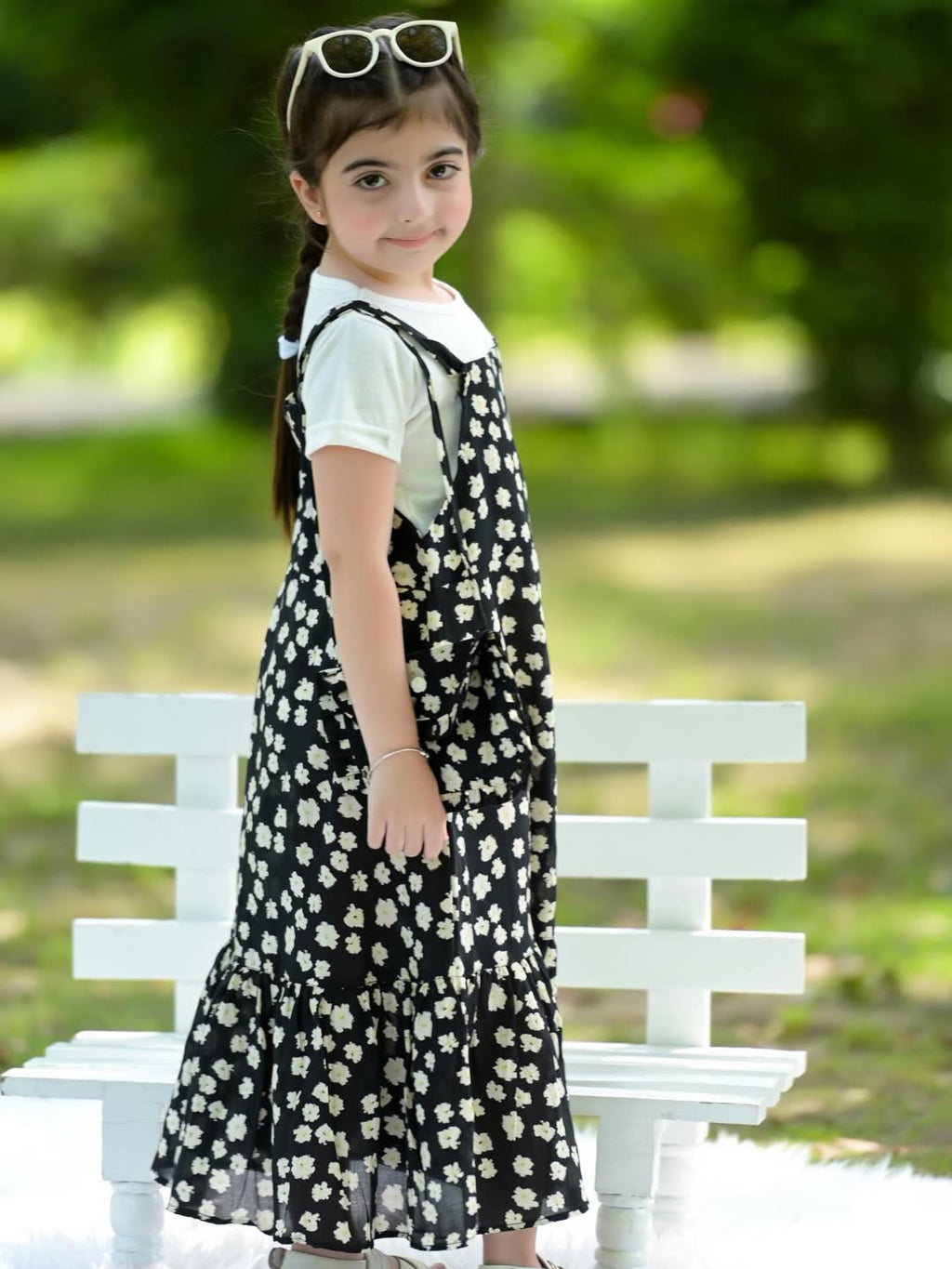 Moonlit Petal Girls Dress