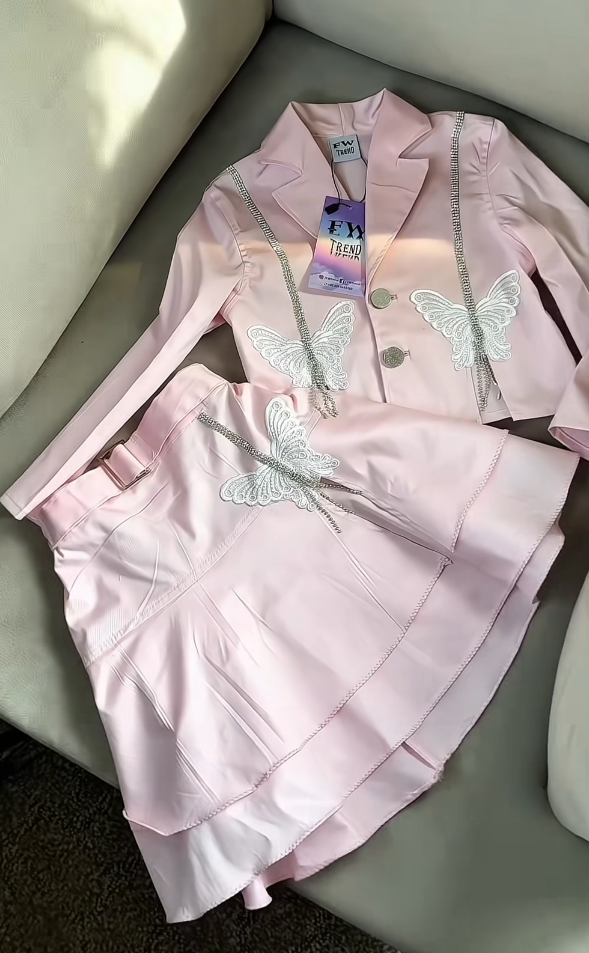 Pearl Glow Designer Skirt Set
