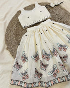 Trending Premium Khadi Cotton Embroidery Work Lahenga Choli
