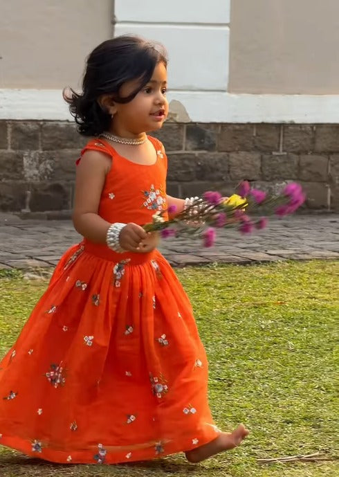 Zoya Orange Lehenga Choli Set