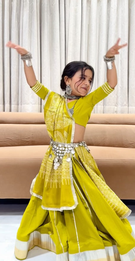 Rajkumari Pista Green Traditional Lehenga Choli