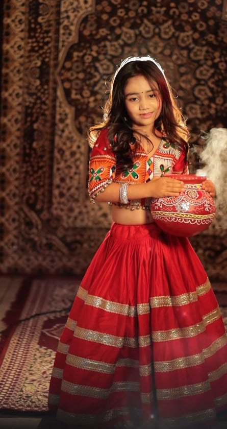 Dhriti Red Ghughri Designer Lehenga Choli