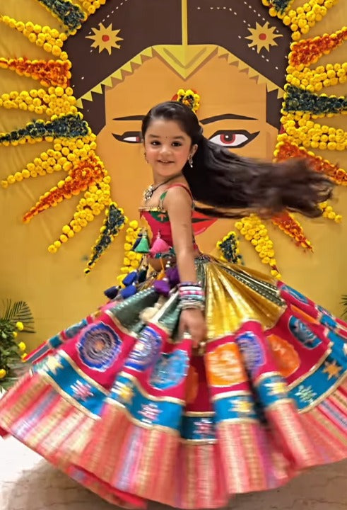 Aarohi Multicolour Ghughri Designer Lehenga Choli