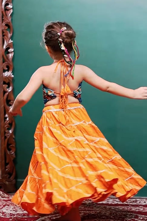 Zoya Orange Ghughri Designer Lehenga Choli