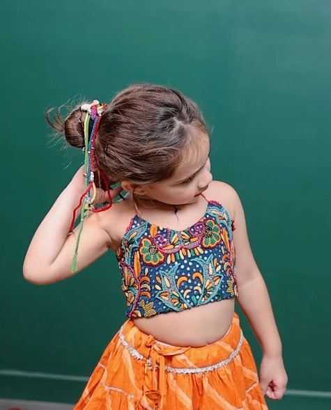 Zoya Orange Ghughri Designer Lehenga Choli