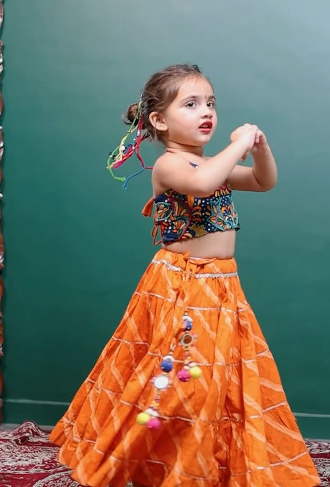 Zoya Orange Ghughri Designer Lehenga Choli