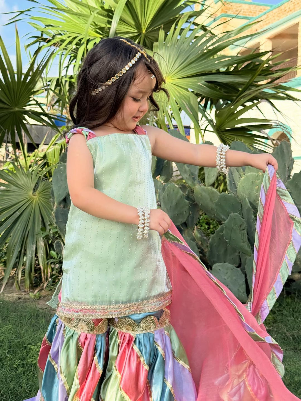 Rose Dusk Heirloom Sharara Set