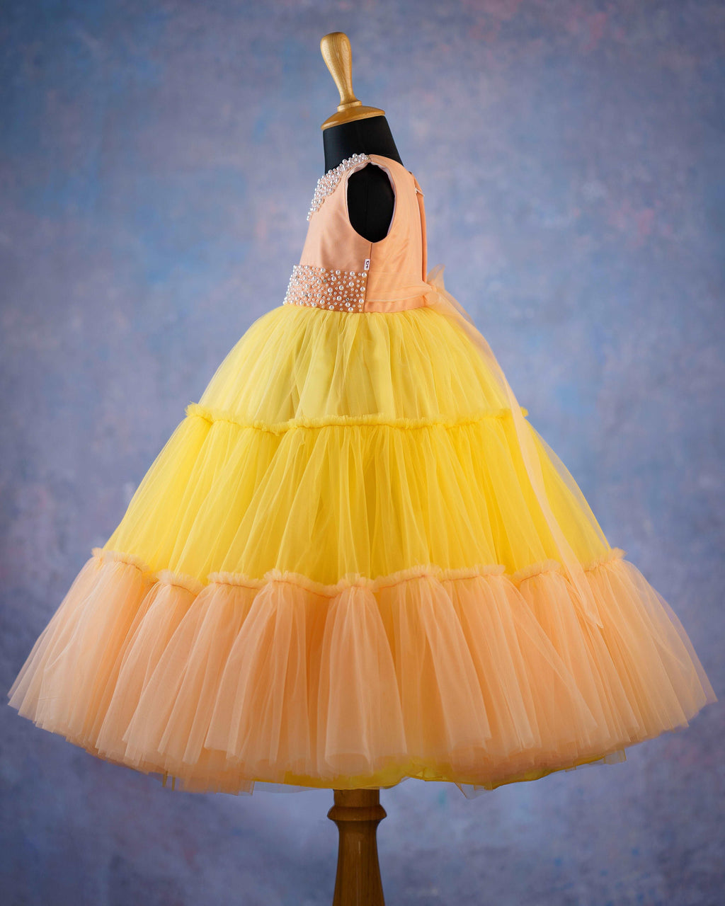 Sunset Bloom Layered Elegant Fairy Gown