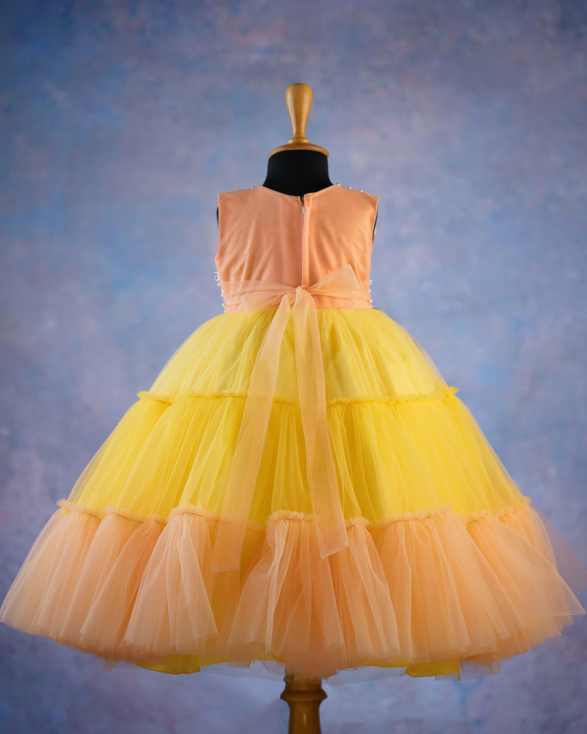 Sunset Bloom Layered Elegant Fairy Gown
