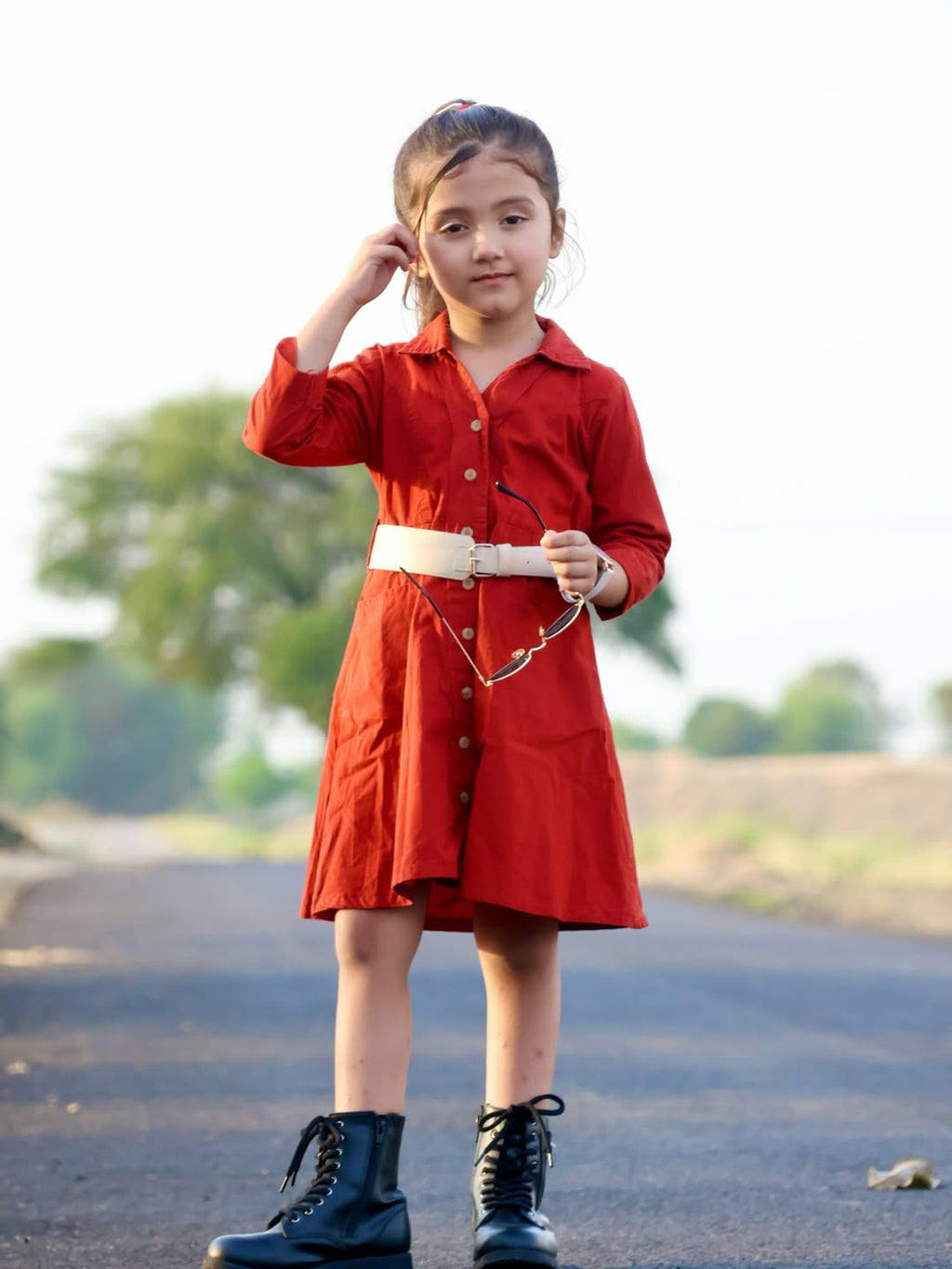 Ruby Charm Belt Dress